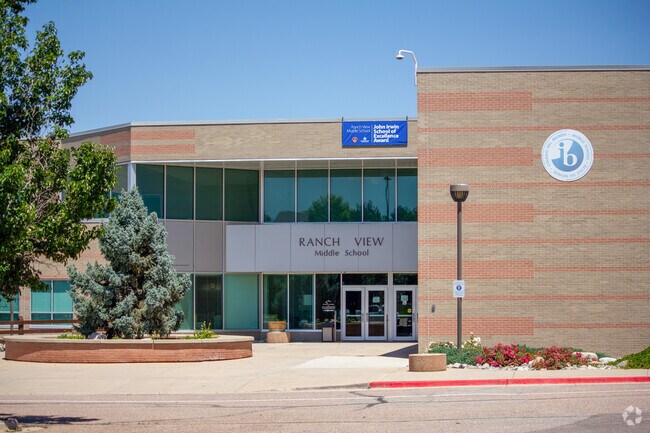 Ranch View Middle School serves grades 7–8 and is known for its strong International Baccalaureate curriculum, a robust Gifted & Talented program, and above-average state test scores.