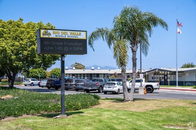 Rio Del Valle Middle School is Located in East Outer Oxnard.