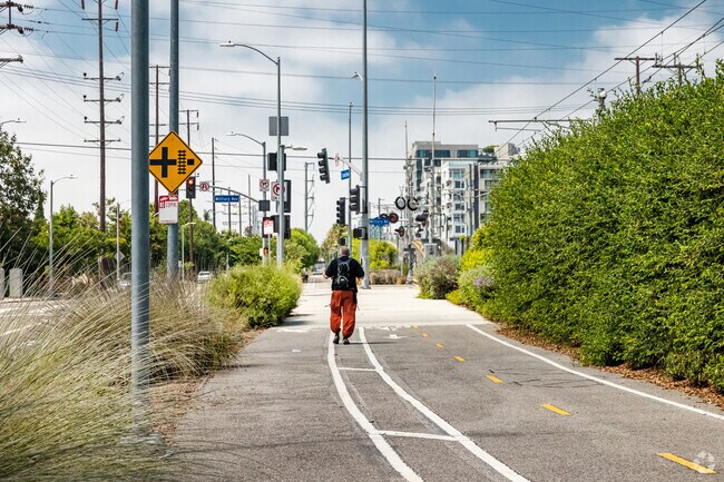 Rancho Park makes walking paths available throughout the neighborhood.