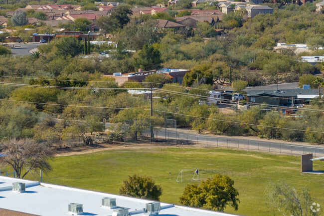 Mesa Verde Elementary School offers a large field for students to run around on.