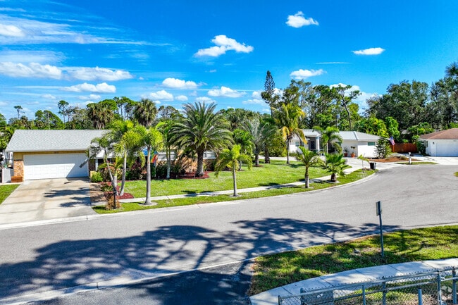 The residential streets of Lochmoor Waterway Estates offer sidewalks for easy commuting.