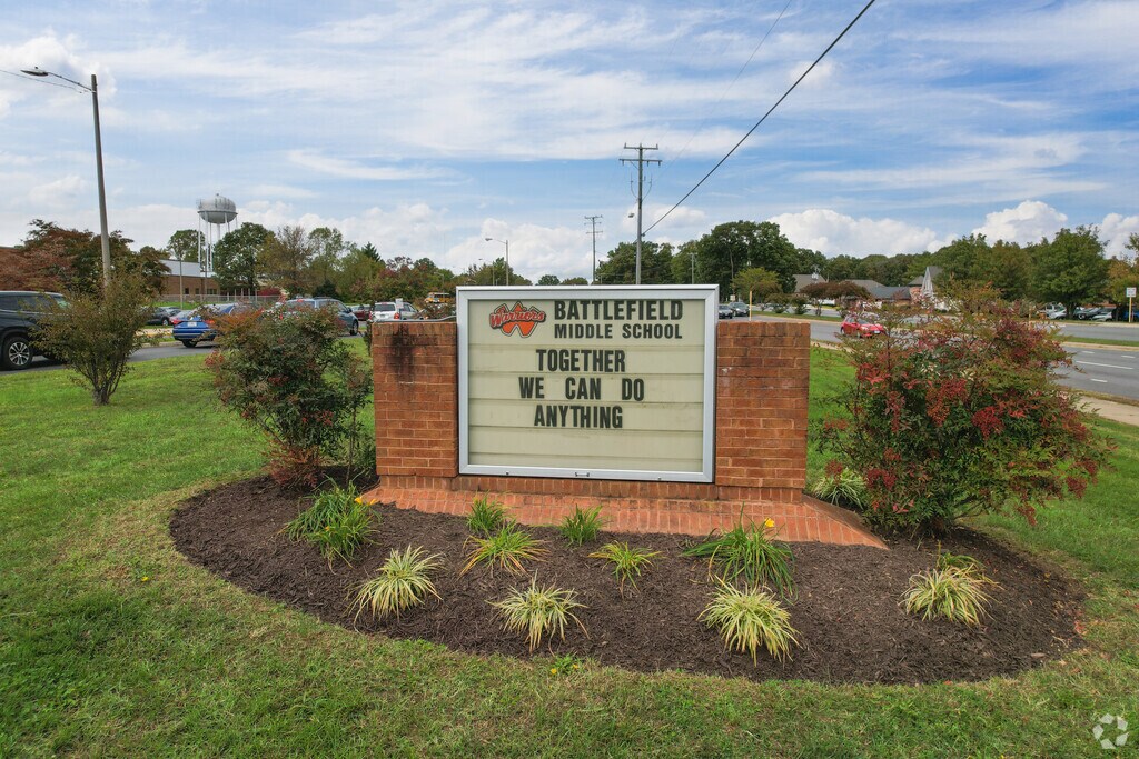 Battlefield Middle School serves students in the Chancellor neighborhood of Fredericksburg.