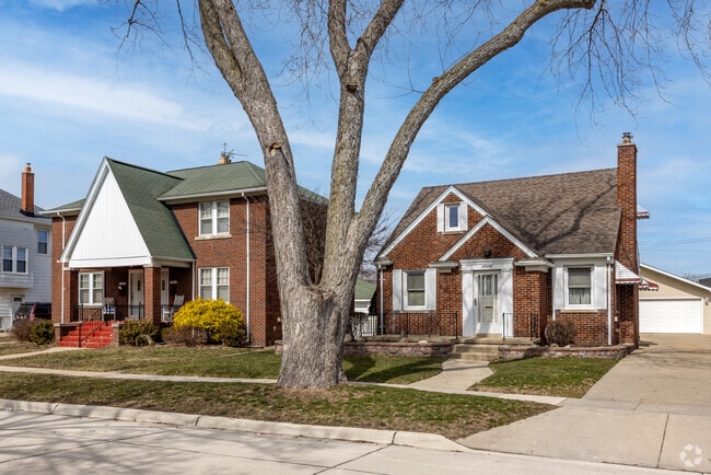 Brick bungalows are common in this area.