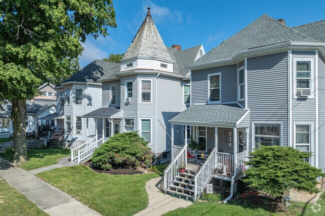 Folk victorian homes add variety to the landscape in Near East.