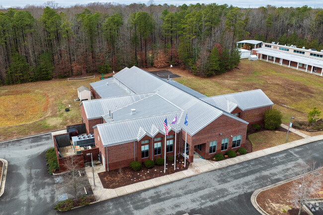 An aerial view of The Georgetown School.