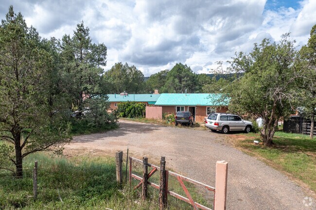 You will find homes in La Cueva are set back off of the road.