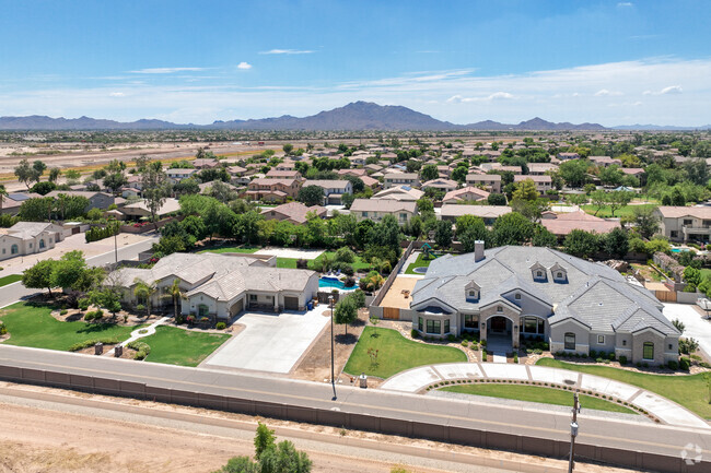 Large custom homes can be found in the Higley neighborhood.
