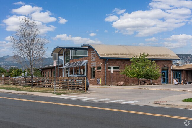 The beautiful campus of High Peaks Elementary includes modern amenities for students.