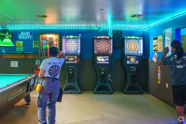 Fine tune your dart skills and make a few new friends while focusing on the bullseye at 5 after 5 in Acadian.