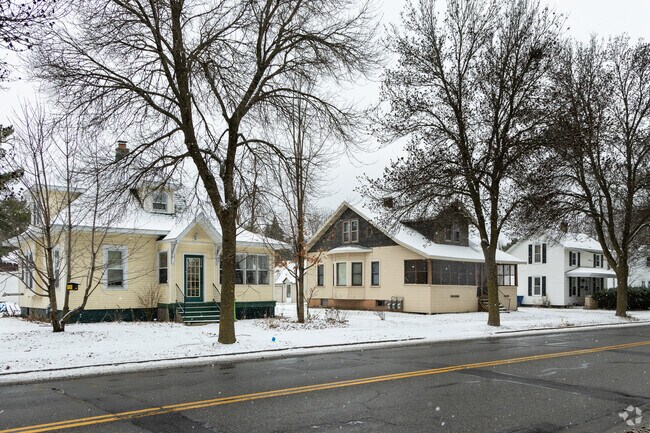 Craftsman and National style homes line the streets in Wausau.