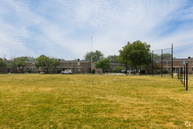 Turner-Drew Language Academy baseball field backstop, Chicago, IL.
