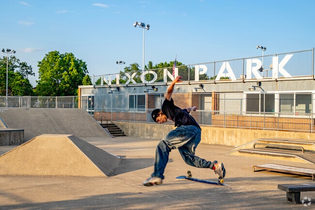 The skate park at William J Nixon Park is a popular spot for skaters to practice their tricks.