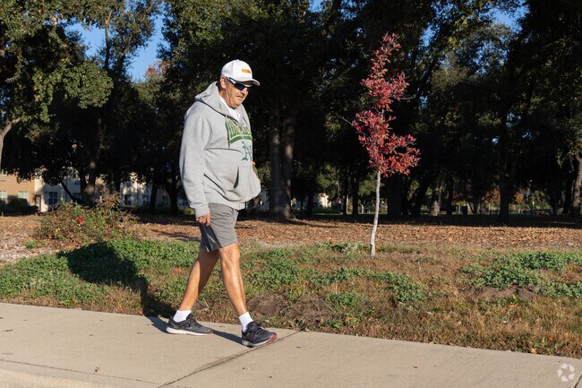When walking around the Sunwest neighborhood of Lodi you see many people out walking.