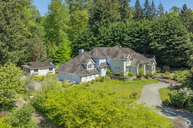 Many Bridle Trails estates are nestled among trees and private from any other homes.