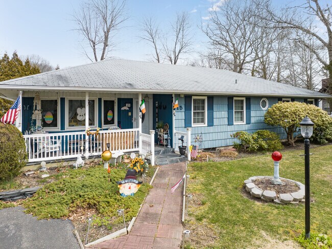 Charming ranch-style homes dot Mastic's streets.
