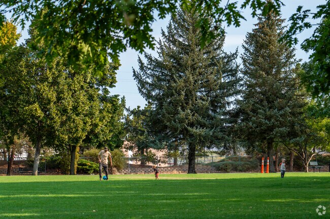 Westwood Park provides open lawns and play areas near Minden’s residential core.