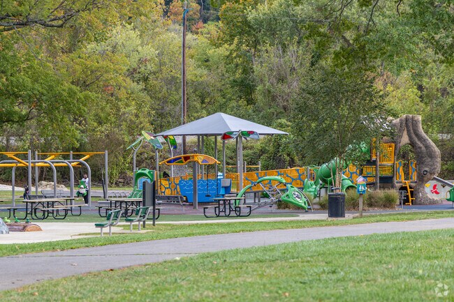 The playground area at the St. Cloud Commons Park in West Huntington, WV.