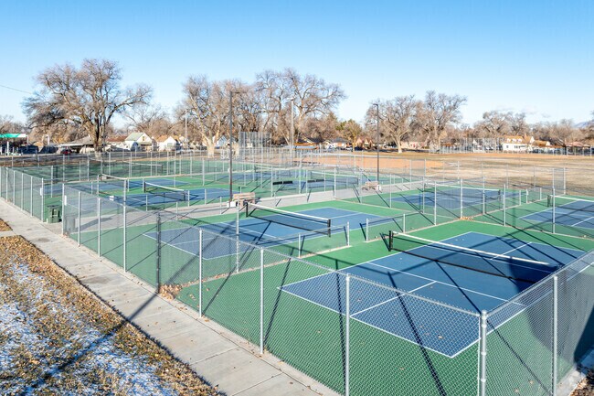 Get in a game of tennis and pickle ball at Monroe Park.
