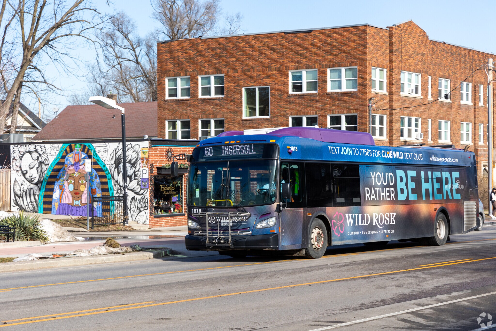 Greenwood residents may utilize the Des Moines Area Regional Transit Authority (DART) bus line.