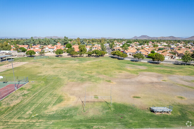 Endless possibilities for outdoor play on the field at Arrowhead Elementary School in Glendale.