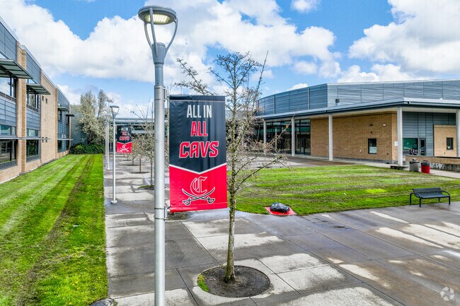 Go Cavs! at Clackamas High School.