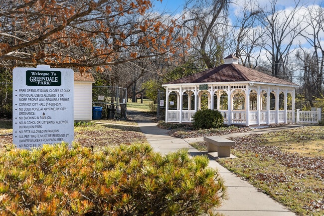 Greendale park pavilion provides a restful place to relax and read a book.
