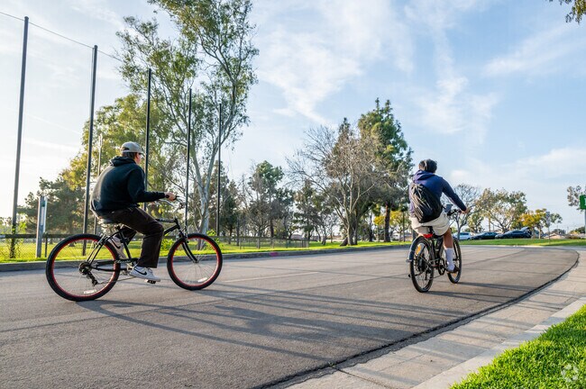 Star View residents enjoy biking through the scenic trails of Mile Square Regional Park.
