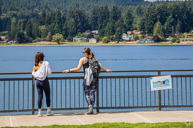 Visitors to downtown Poulsbo can enjoy the views of Liberty Bay.