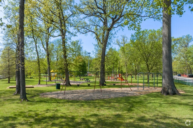 A quiet playground at Springdale Park in Bloomfield Hills.