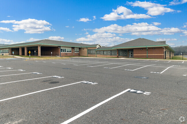 Burlington Township High School has parking for students.