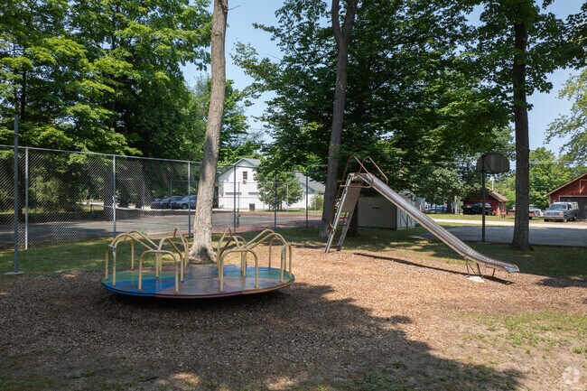 Children love the playground at Grove Park in Lake Leelanau.