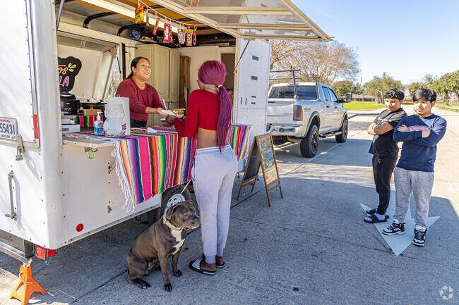 Food trucks can be found near Bissonet Plaza.