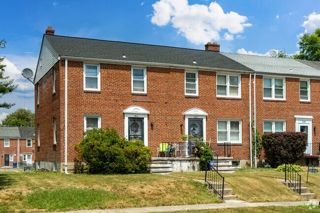 Brick, duplex houses allow for multi-family living in the Chinquapin Park neighborhood.