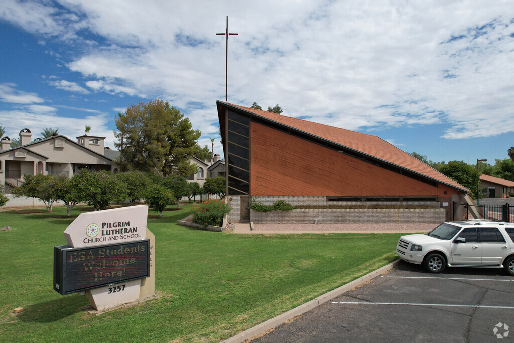 Pilgrim Lutheran School and Church is located along University Drive in Mesa.