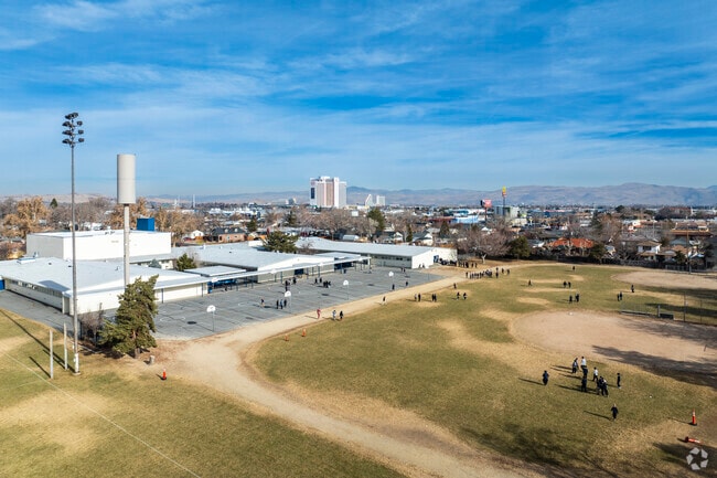 An aerial view of the playground found at Vaughn Middle School.
