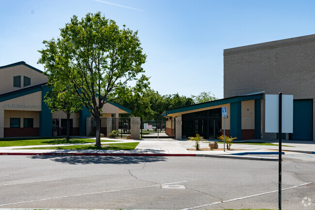 The entrance to Robert F. Kennedy High School is located on the East end of campus.