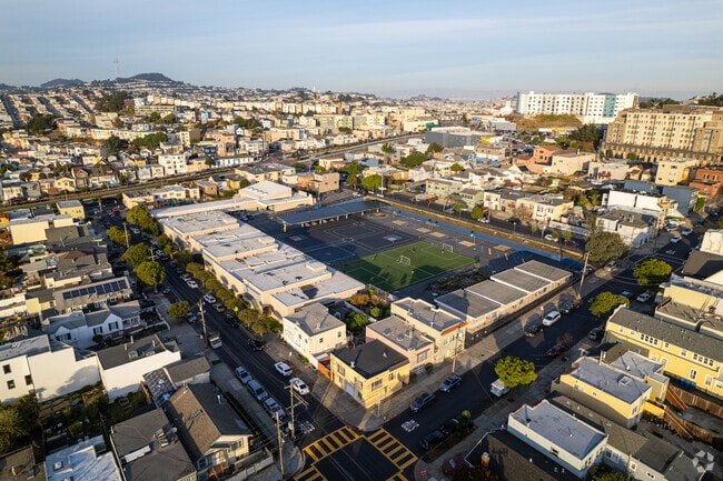 Woodrow Wilson Elementary occupies most of a city block.