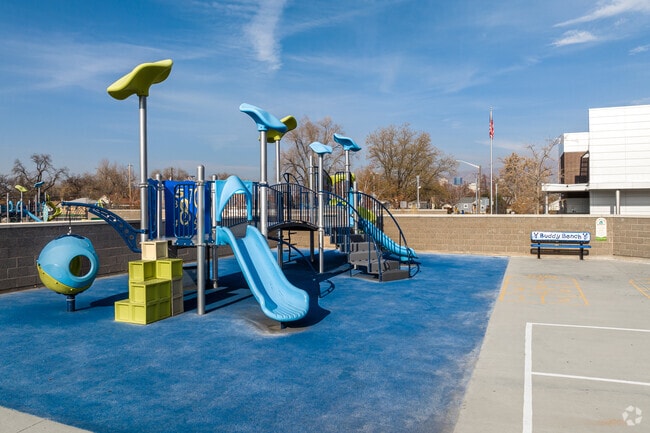 Young students at Liberty Elementary School have their own playground.