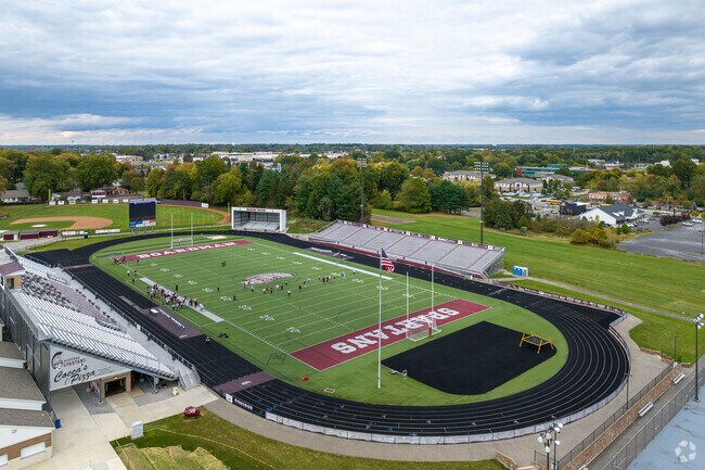 Boardman High School in Boardman, Youngstown Ohio, features a football stadium.