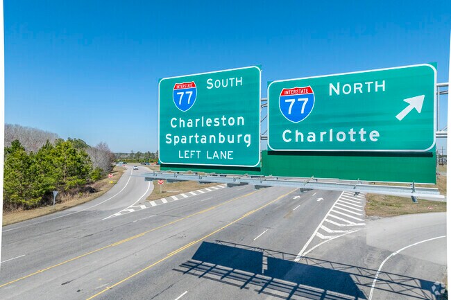 Interstate 77 runs near Cayce, providing direct access to Charlotte and other major destinations.
