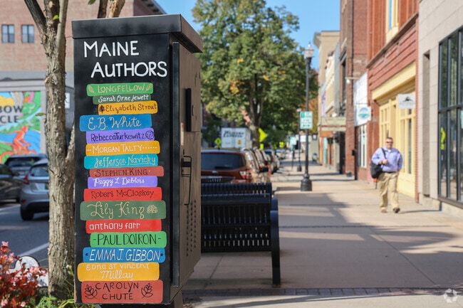 Downtown Lewiston streets are vibrant with art and community.