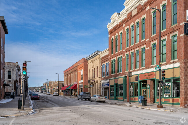 Bridge Street is the main road for shopping in downtown Chippewa Falls.