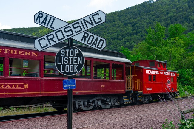 The Lehigh Gorge Scenic Railway offers rides through Lehigh Gorge State Park in Pennsylvania.