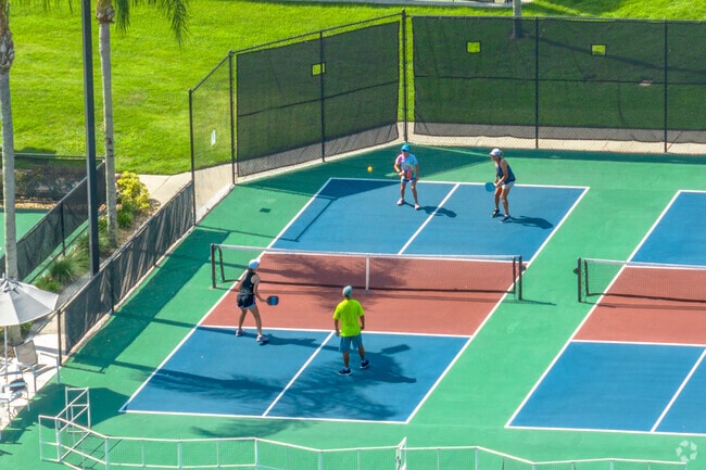 Residents of Reunion can be found playing pickleball at nearby courts.