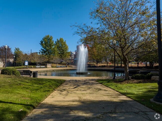 The Von Braun Center in Huntsville sits along the Big Spring Park and has great open spaces.