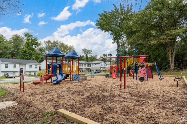 The playground at the Fairmount Heights park is a vibrant place of play for children of the area.