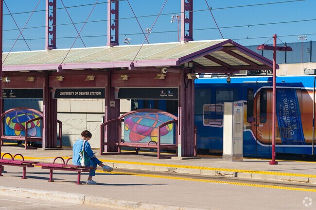 Hop on the RTD line from the University of Denver station by I-25.