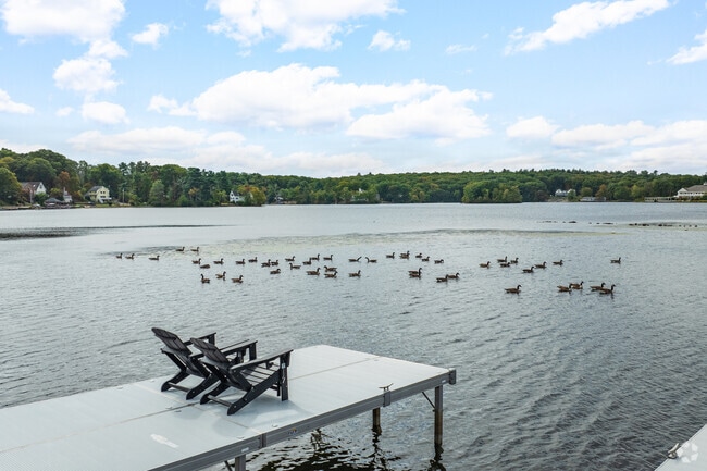 Mendon's outdoor activities includes cooling off at Nipmuc Pond.