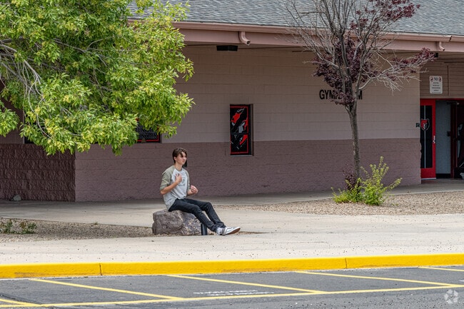 Students love the shade the large trees provide at Bradshaw Mountain High School in Prescott.