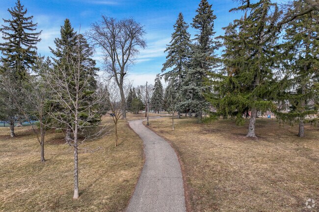 Folwell Park is filled with several walking paths all throughout the park.